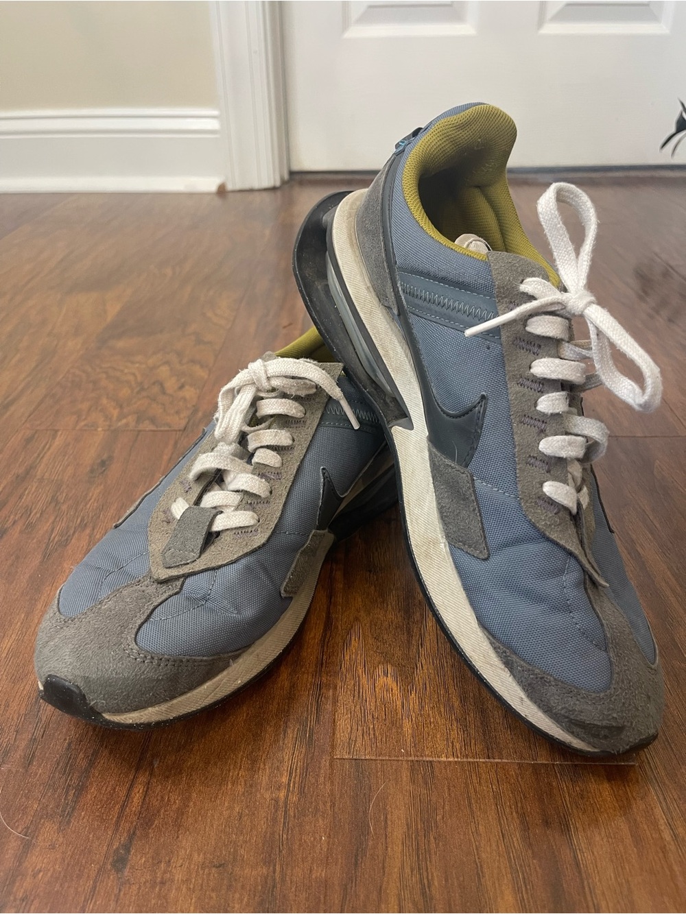 Nike Air Max Pre-Day LX Hasta Dusty Blue Grey Olive Green Sneakers Mens 10.5